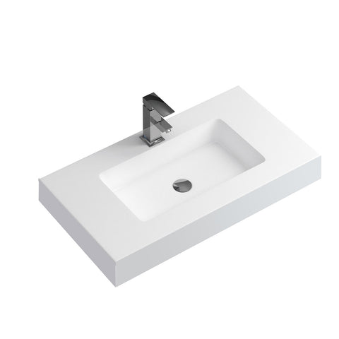 DAX Bayside Single Vanity Top 32 pulgadas con lavabo mate integrado (DAX-BAY02321AMB) 
