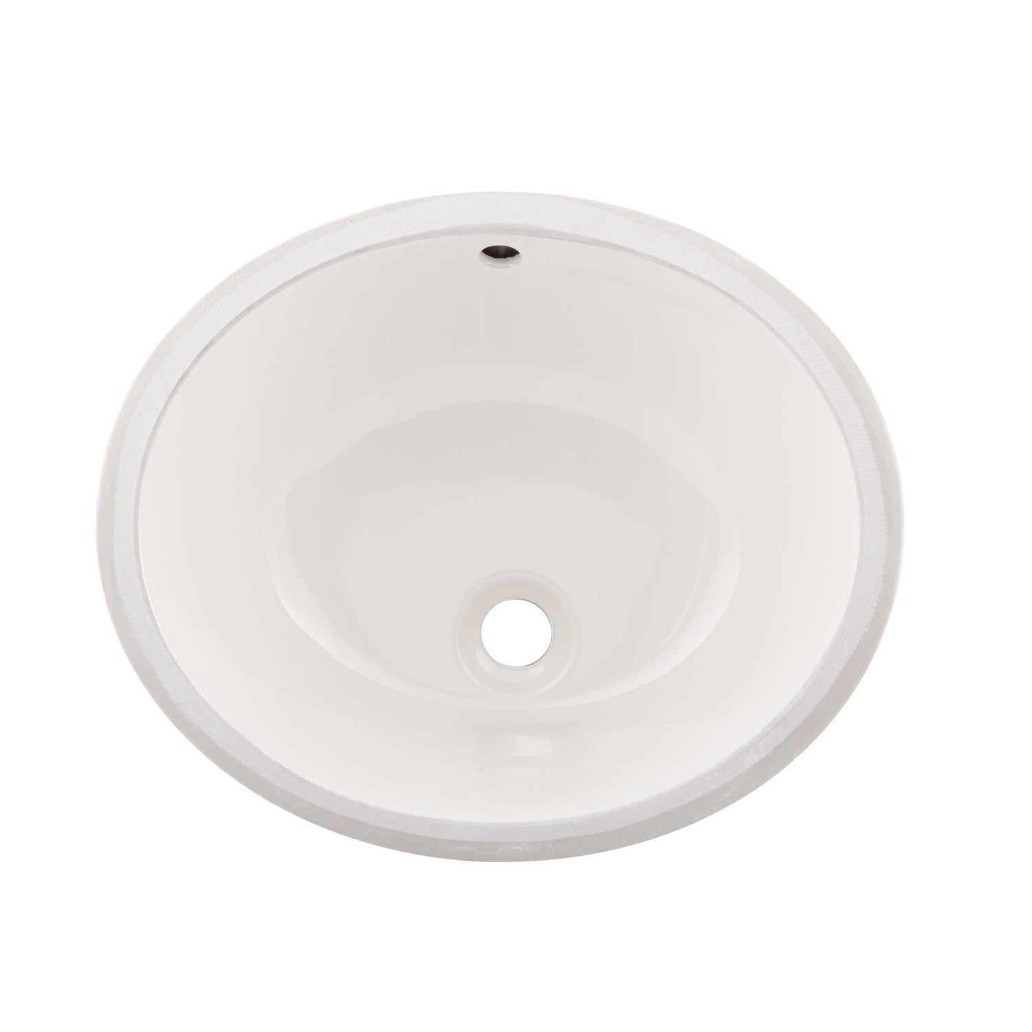 DAX Ceramic Oval Single Bowl Undermount Bathroom Sink, Ivory Finish,  18-1/4 x 15 x 7-1/2 Inches (BSN-101)