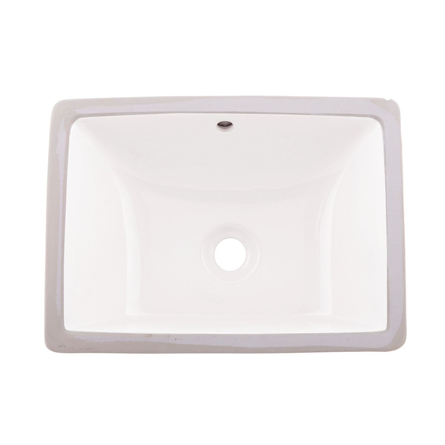 A white ceramic square single bowl undermount bathroom sink. Order now at www.daxib.com