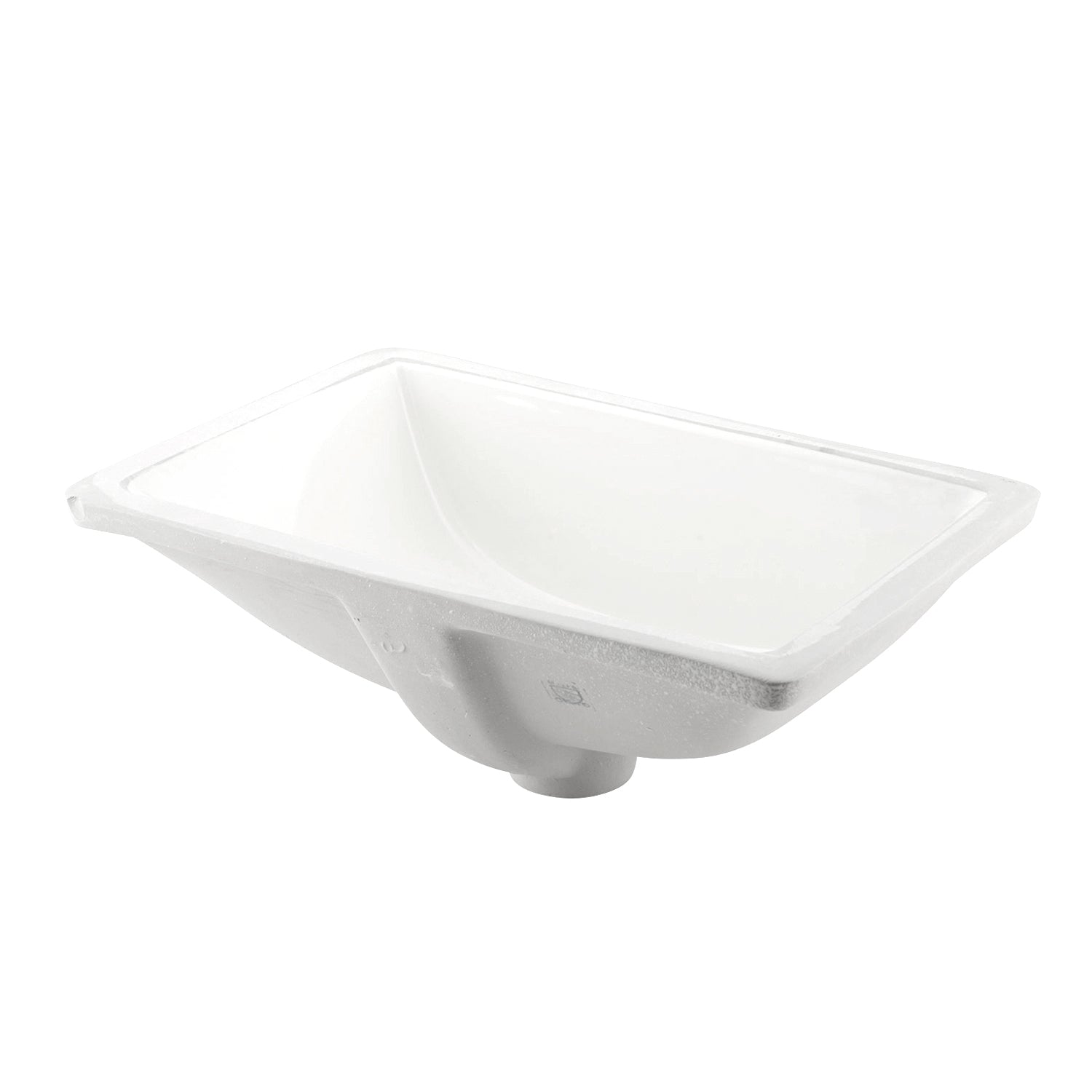A white ceramic square single bowl undermount bathroom sink. Order now at www.daxib.com