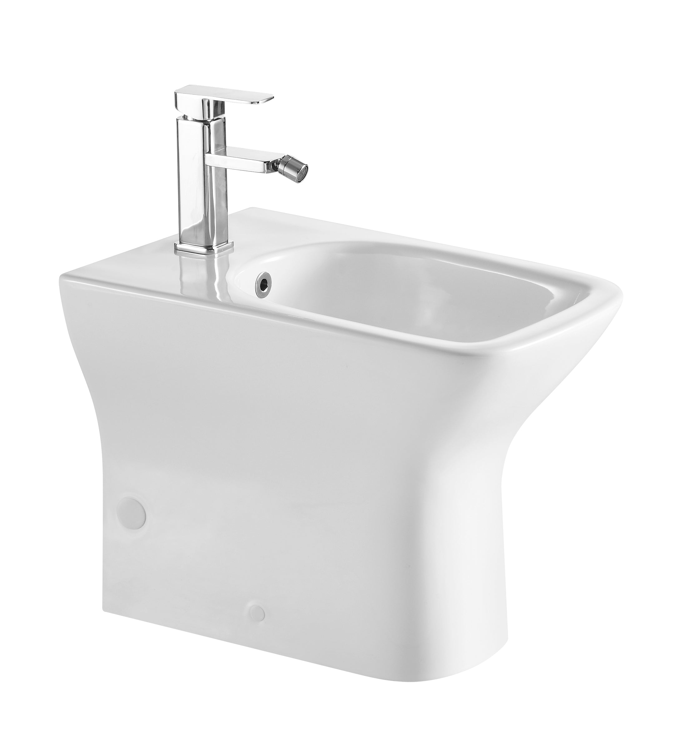 DAX Ceramic floor mount Bidet, White gloss Finish (BSN-CL12248F)