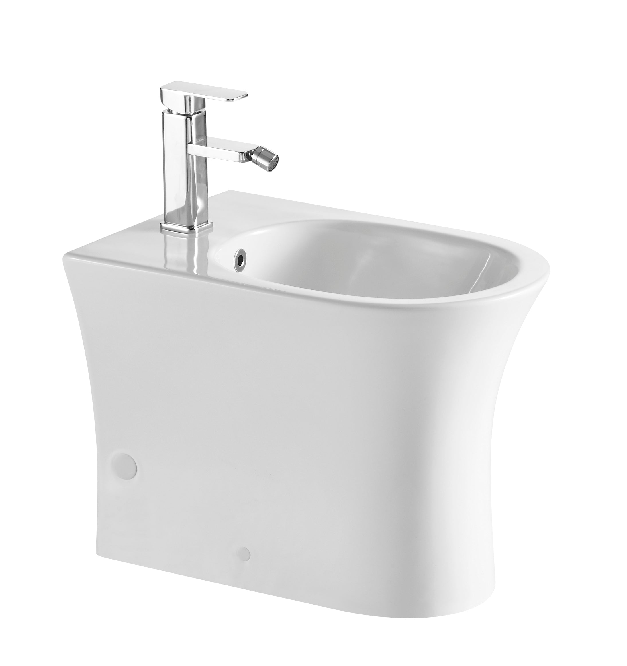 DAX Ceramic Floor mount Bidet, White gloss Finish (BSN-CL12249F)