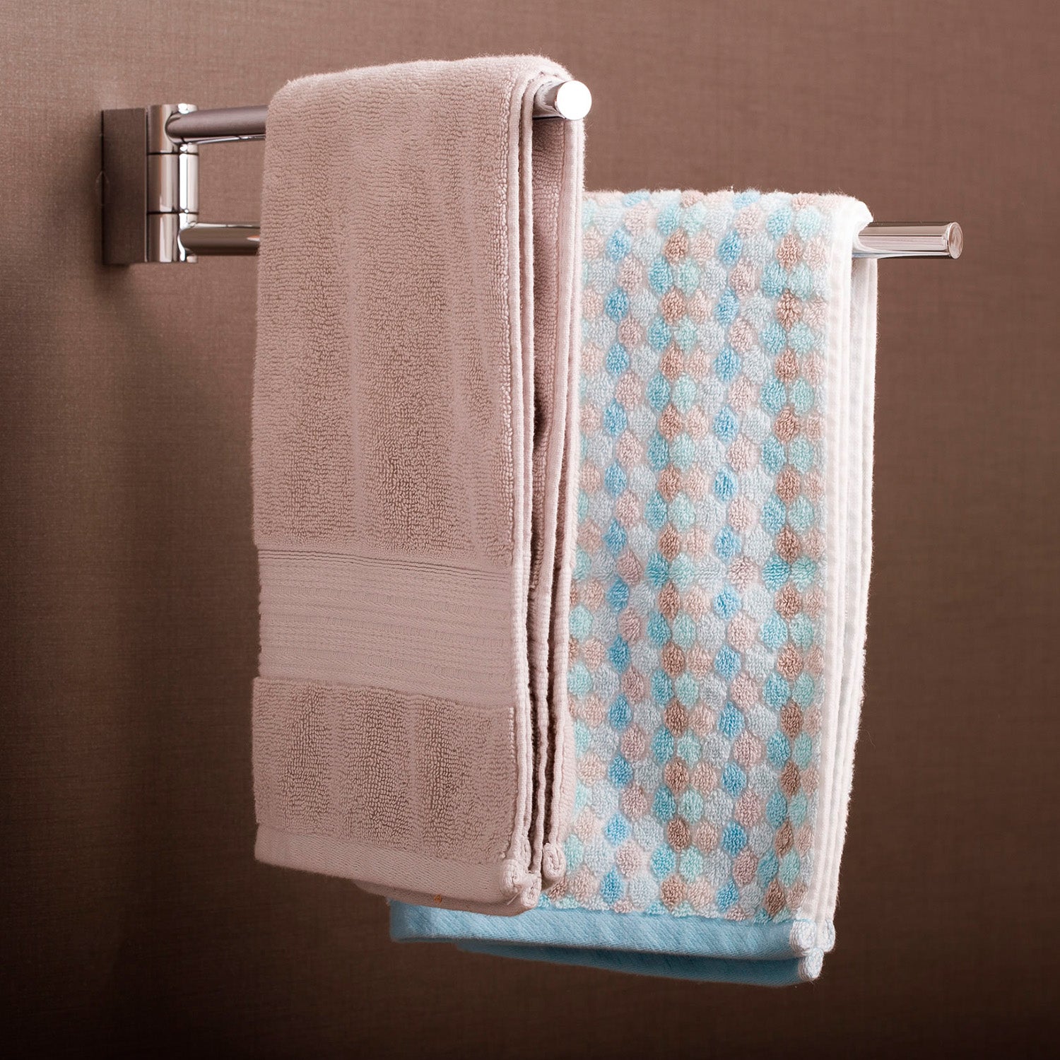 Bathroom Accessories Double Swivel Towel Holder by Cosmic