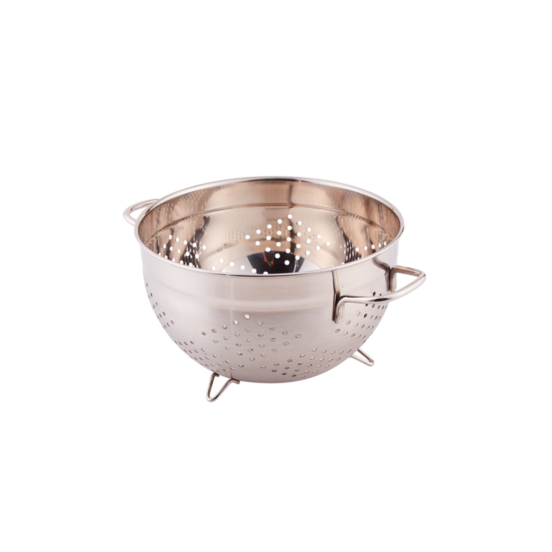 DAX Kitchen Colander, Stainless Steel Body, Chrome Finish, 10-1/2 x 10-1/2 x 7 Inches, Compatible for Sinks DAX-SQ-3018