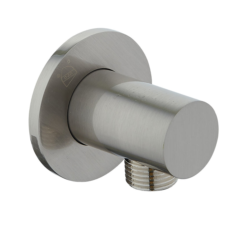 Conector de manguera redonda de latón Dax Acabado en níquel cepillado (DAX-043-BN)