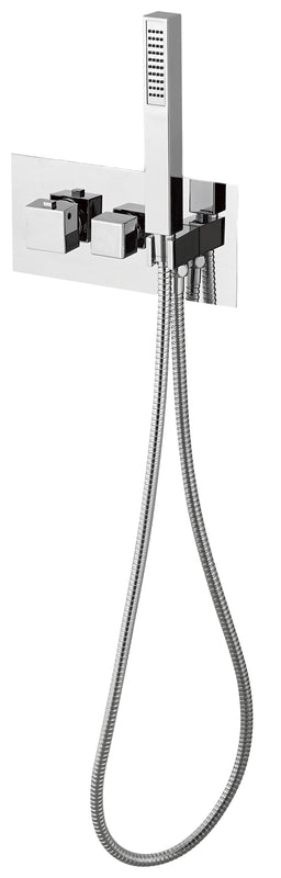 DAX Square Hand Shower Handles And Plate Kit Chrome Finish For Model DAX-1004 (DAX-1004-03-CR)