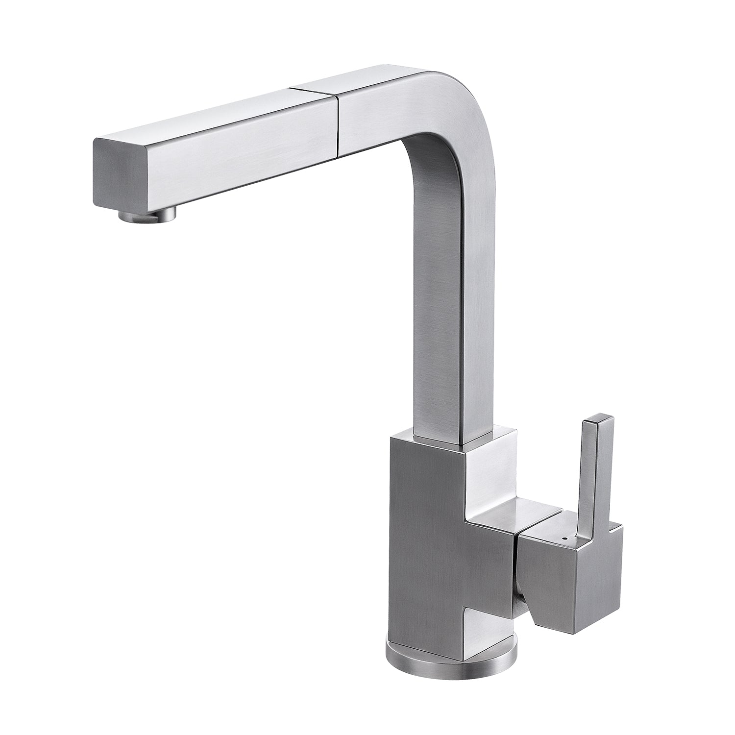 DAX Single Handle Pull Down Kitchen Faucet - Brushed Nickel (DAX-12072-BN)