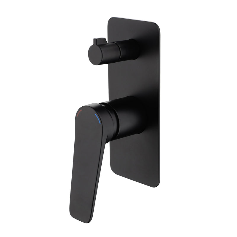 DAX Square Shower Valve with 2 Functions Matte Black Finish (DAX-13556-BL)