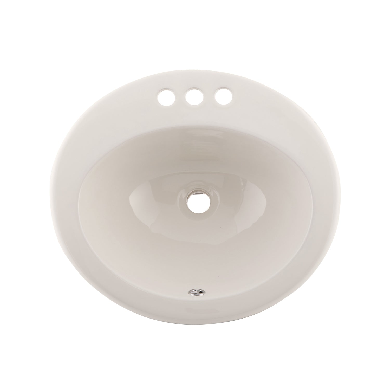 DAX Ceramic Single Bowl Top Mount Bathroom Sink, Ivory Finish,  19-11/16 x 17-11/16 x 8-1/4 Inches (BSN-209-I)