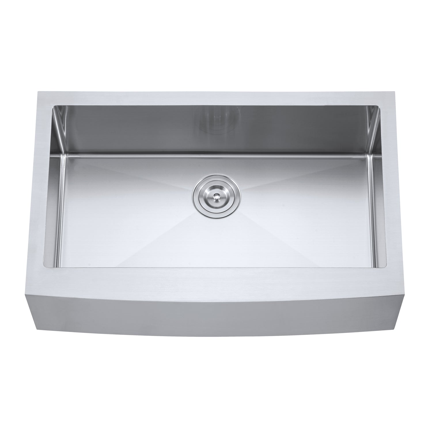 DAX Farmhouse Single Bowl Kitchen Sink, 18 Gauge Stainless Steel, Brushed Finish, 30 x 21 x 10 Inches (DAX-3021R10)