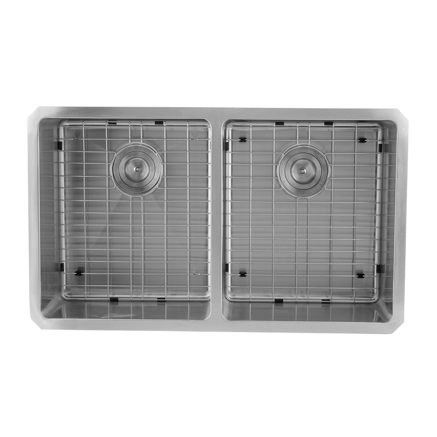 DAX 50/50 Double Bowl Undermount Kitchen Sink, 18 Gauge Stainless Steel, Brushed Finish , 32 x 19 x 9 Inches (DAX-3118B)