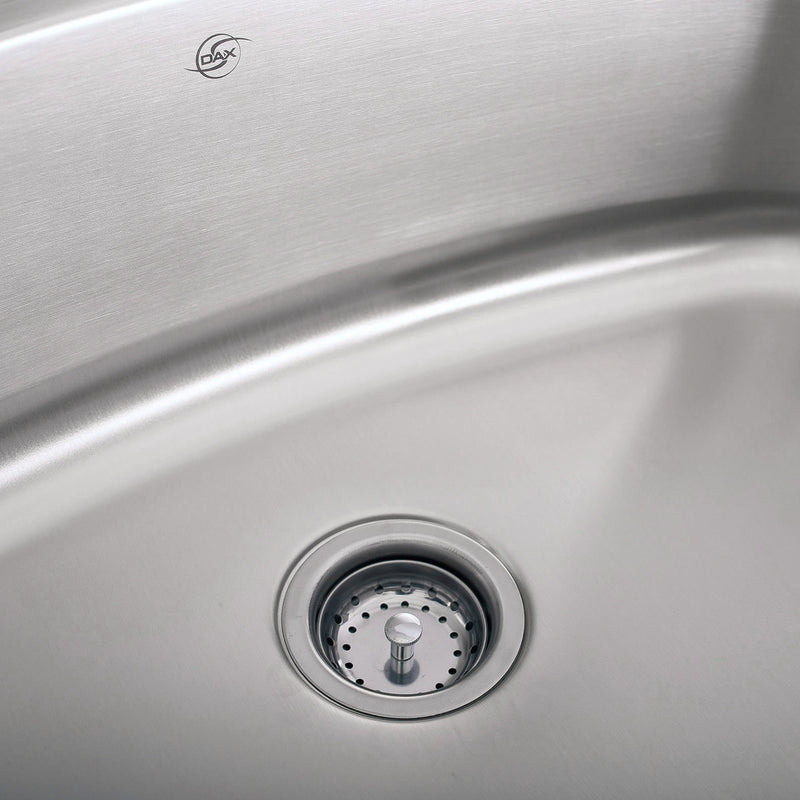 DAX Single Bowl Undermount Kitchen Sink, 18 Gauge Stainless Steel, Brushed Finish , 32-1/2 x 18-9/16 x 9 Inches (DAX-3319)