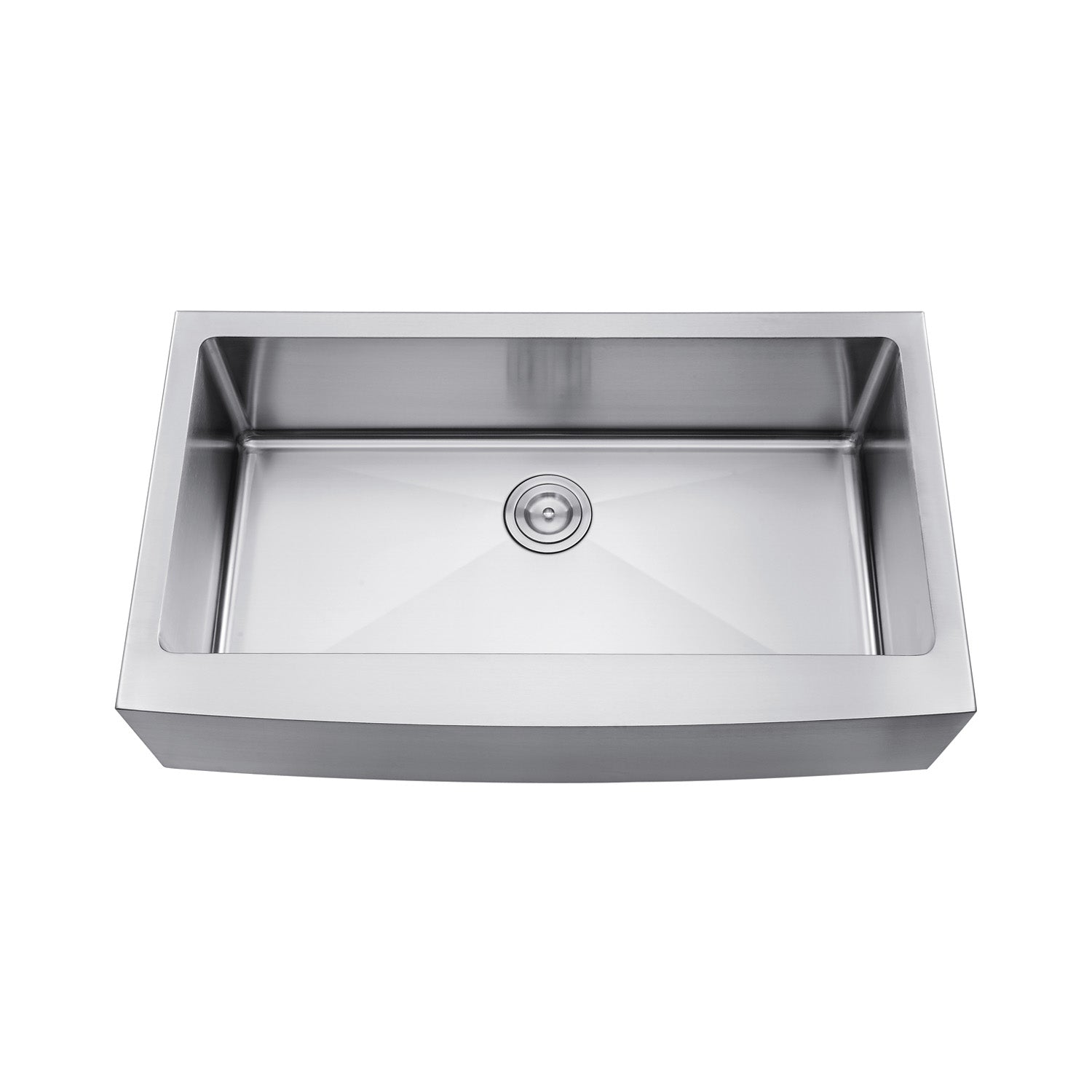 DAX Farmhouse Single Bowl Kitchen Sink, 18 Gauge Stainless Steel, Brushed Stainless Steel Finish, 36 x 21 x 10 Inches (DAX-3621R10)