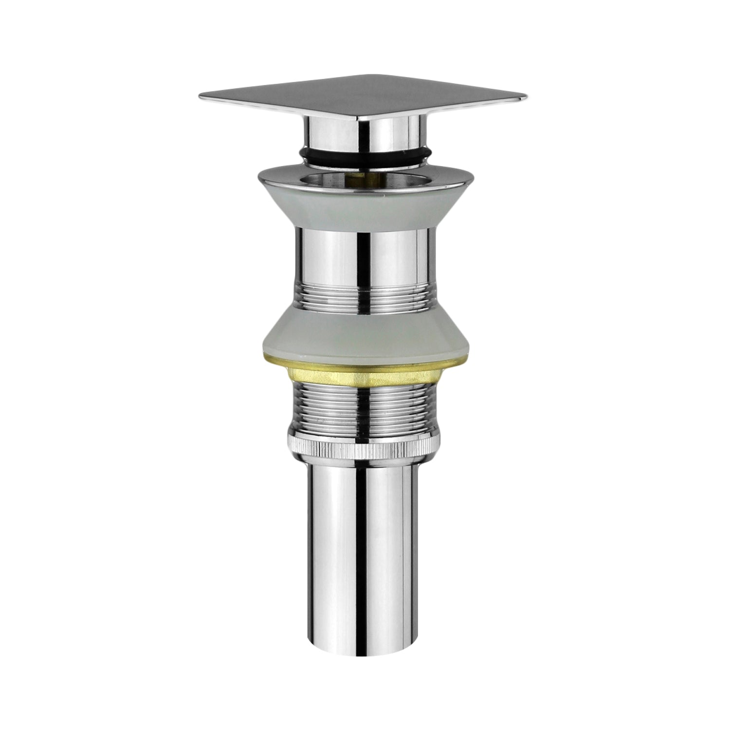 This is a DAX Square Vanity Sink Pop up Drain, Brass Body, 2-3/4 x 8-7/8 Inches. Order now at www.daxib.com