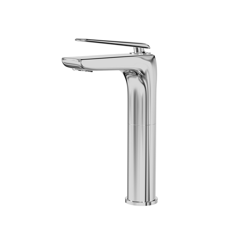DAX Grifo monomando para lavabo de baño, cuerpo de latón, acabado cromado, 4-3/4 x 12-3/8 pulgadas (DAX-8206B)