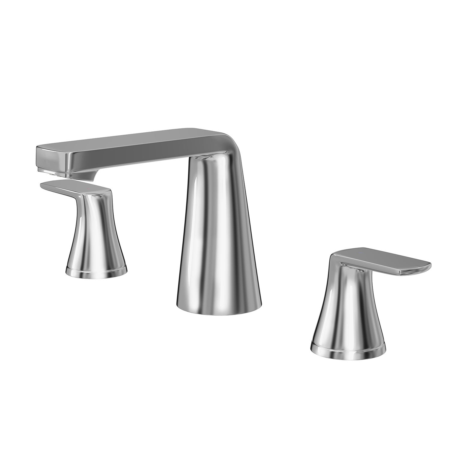 DAX Two Handle Bathroom Faucet, Brass Body, Chrome Finish, Spout Height 4 Inches (DAX-8236C-CR)