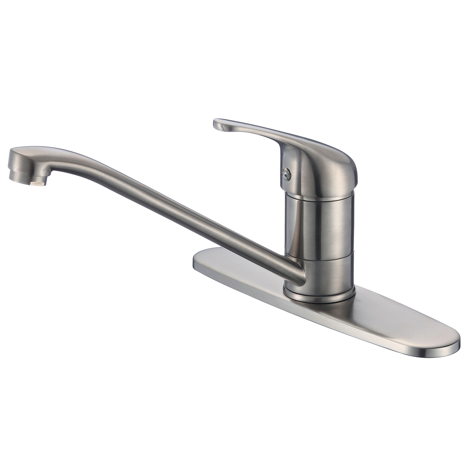 DAX Single Handle Kitchen Faucet with 9 3/4" Brushed Nickel Finish (DAX-8237-BN)