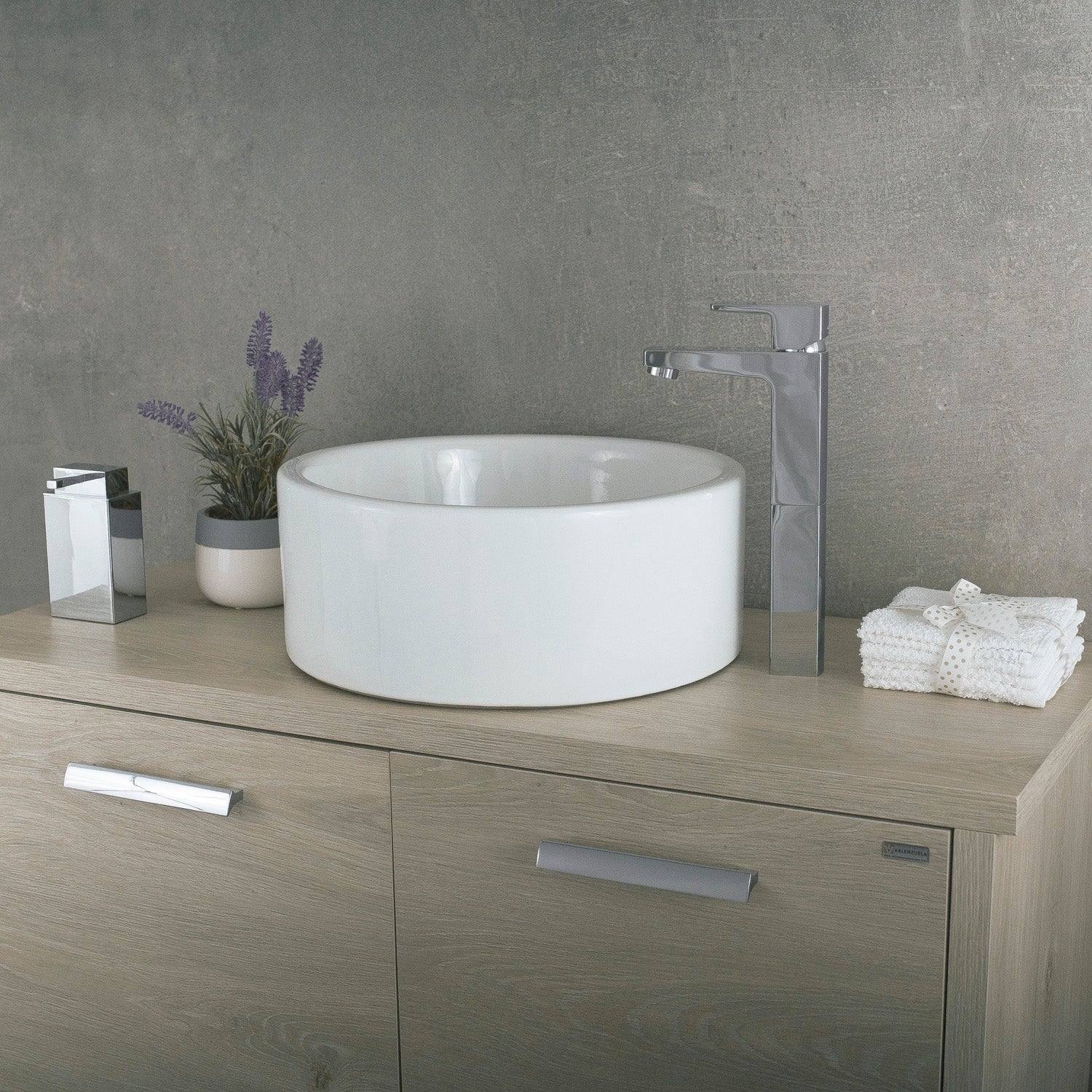 DAX Single Handle Vessel Sink Bathroom Faucet, Brass Body, Chrome Finish, 4-13/16 x 12-5/8 Inches (DAX-8269B)