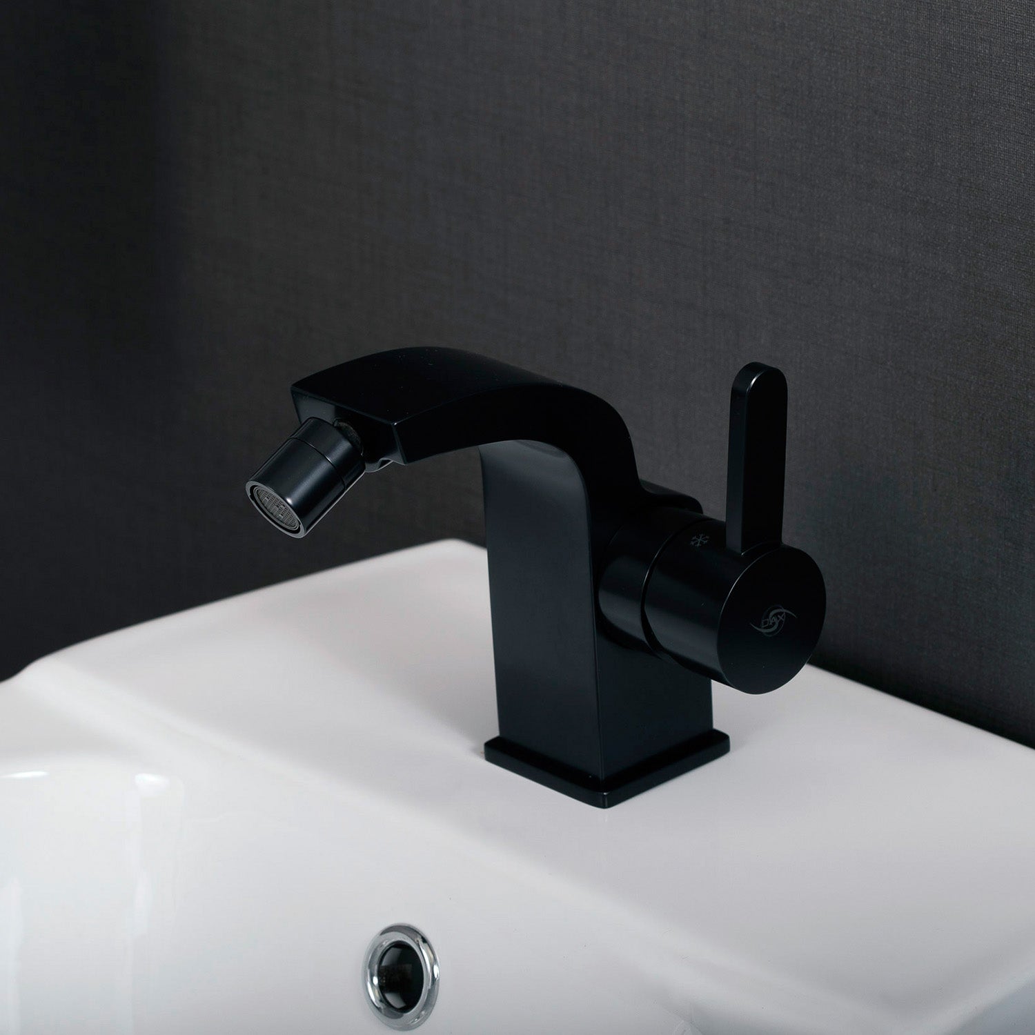 DAX Single Handle Bidet Faucet, Brass Body, Black Finish, 4-5/16 x 4-1/2 Inches (DAX-8560-BL)