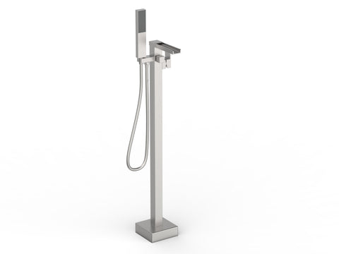 DAX Freestanding Tub Filler with Hand Shower and Waterfall Spout Chrome Finish (DAX-8853-CR)