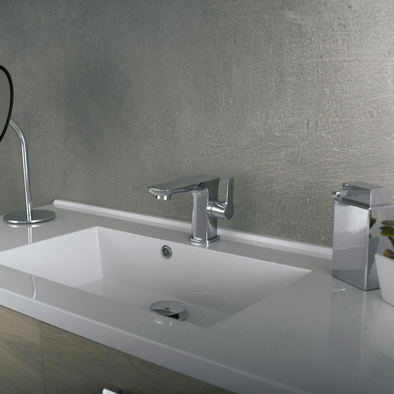DAX Single Handle Bathroom Faucet, Brass Body, Chrome Finish, 4-3/4 x 3-15/16 Inches (DAX-9883)