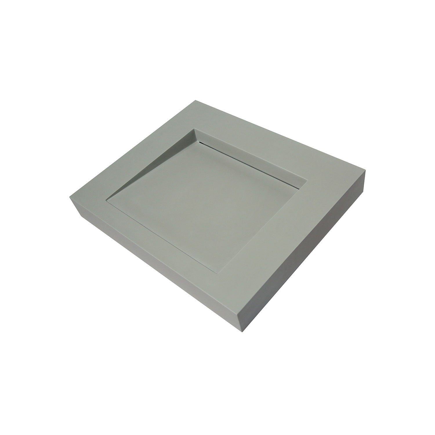 DAX Solid Surface Rectangle Single Bowl Top Mount Bathroom Sink,  23-1/4 x 19-5/16 x 3-1/8 Inches (DAX-AB-1330)