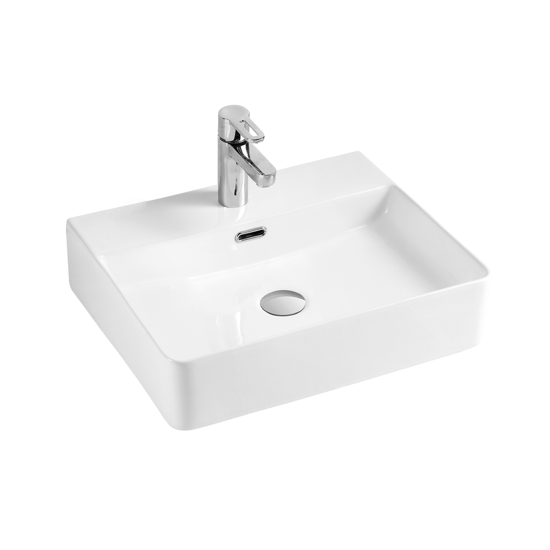 DAX Ceramic Rectangle Bathroom Vessel Basin. Finish: White Matt, Glossy White, Matt Black - (20" x 16.5")(DAX-CL1275)