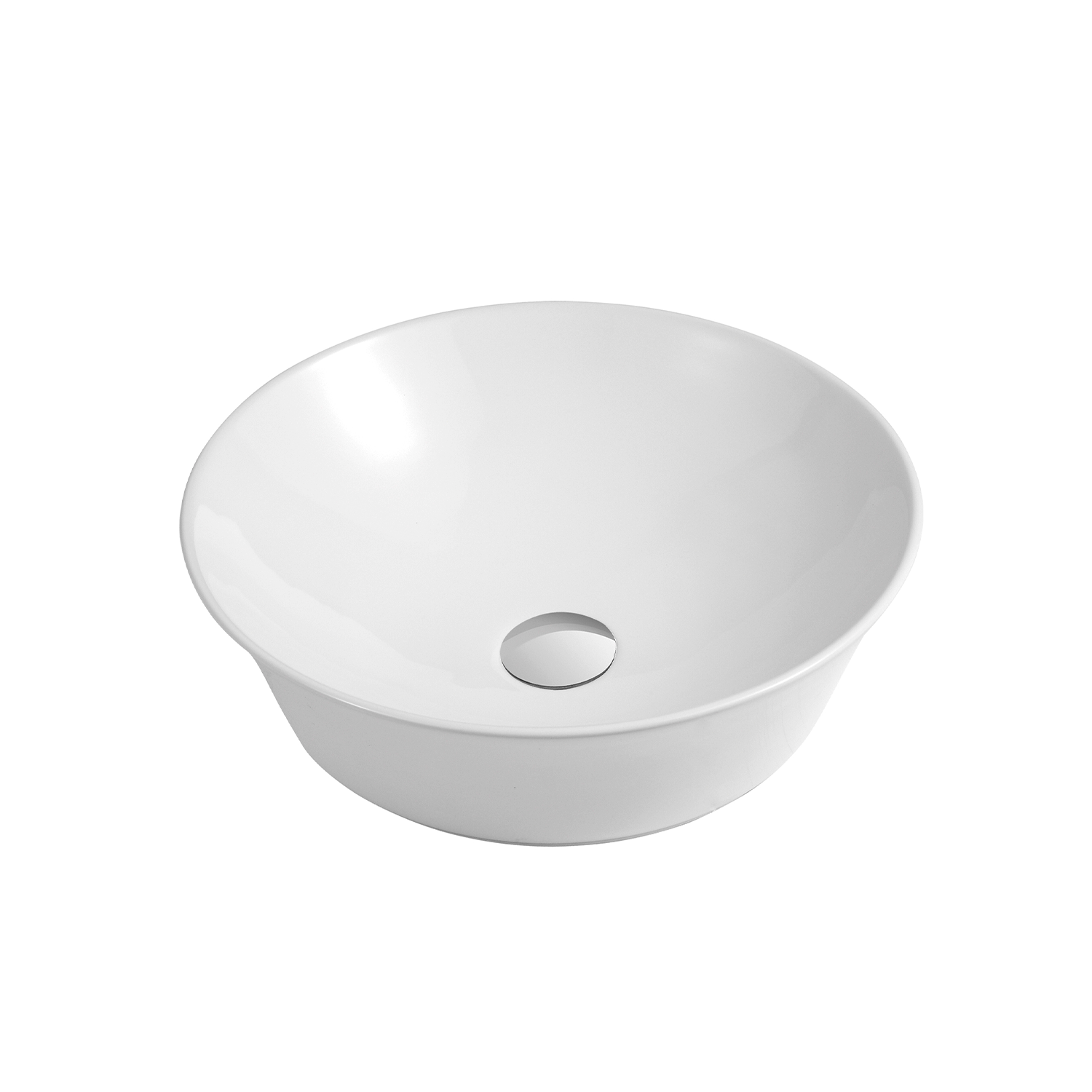 Lavabo redondo de cerámica para baño DAX - (16.5 "de diámetro) (DAX-CL1329)
