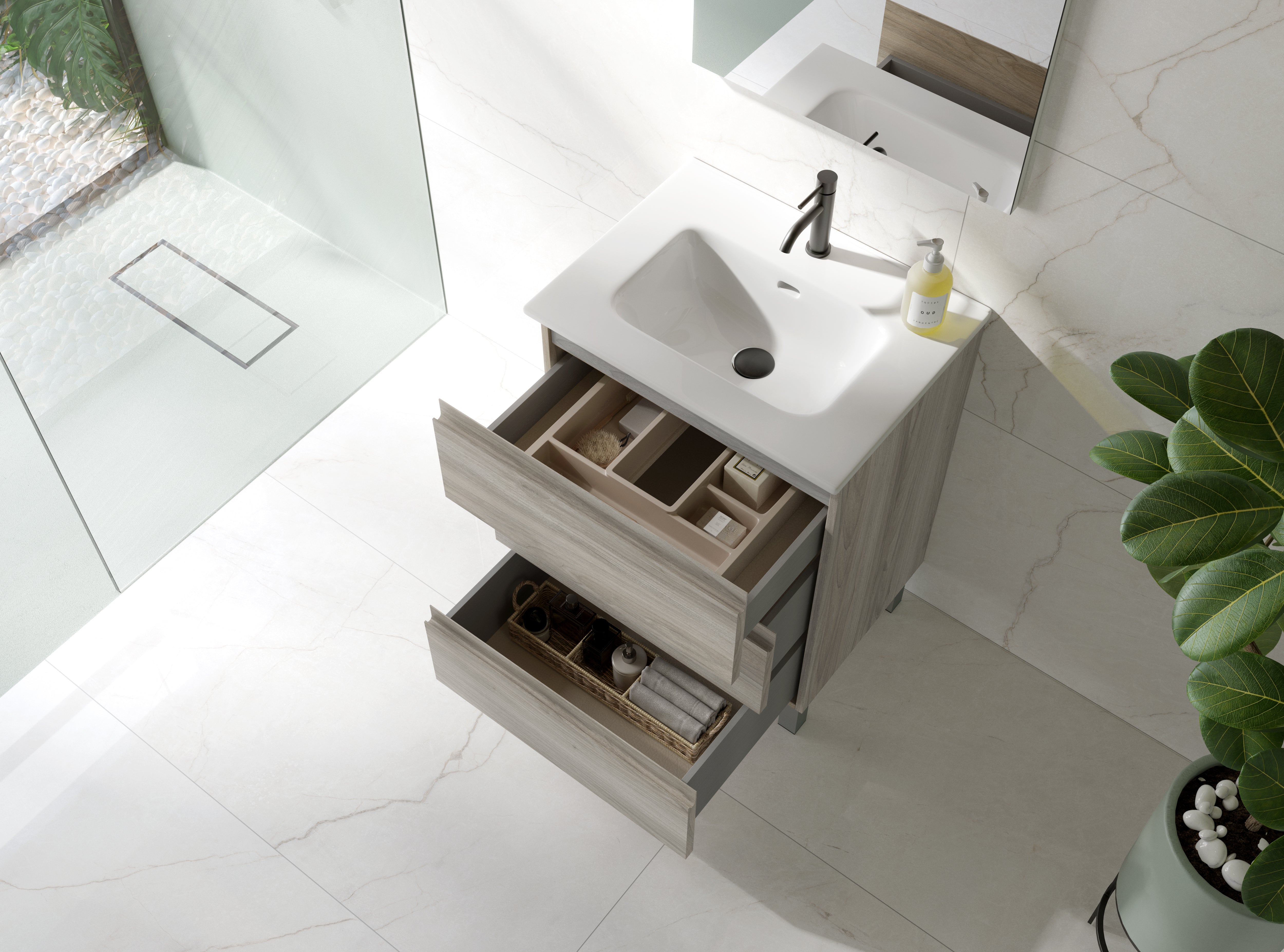 This vanity has three spacious drawers and ample room for all your essentials. Order now at www.daxin.com. 
