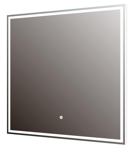 Espejo de tocador de baño con retroiluminación LED DAX de 24" con sensor táctil, 110 V, 50-60 Hz, 23-5/8 x 23-5/8 x 12 5/8 pulgadas (DAX-DL756060)