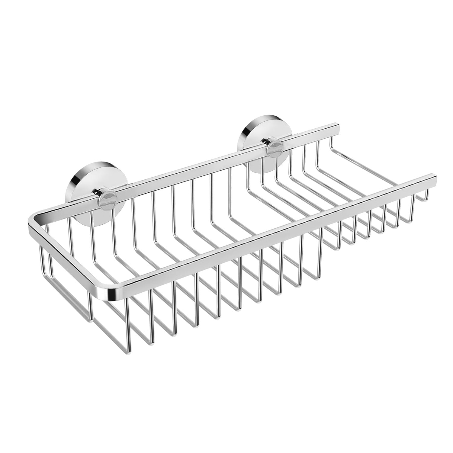 DAX Valencia Bathroom Shelf Basket with Right Opening, Wall Mount, Stainless Steel, Chrome Finish, 11-13/16 x 5-5/16 x 3-1/8 Inches (DAX-GDC120187-CR)