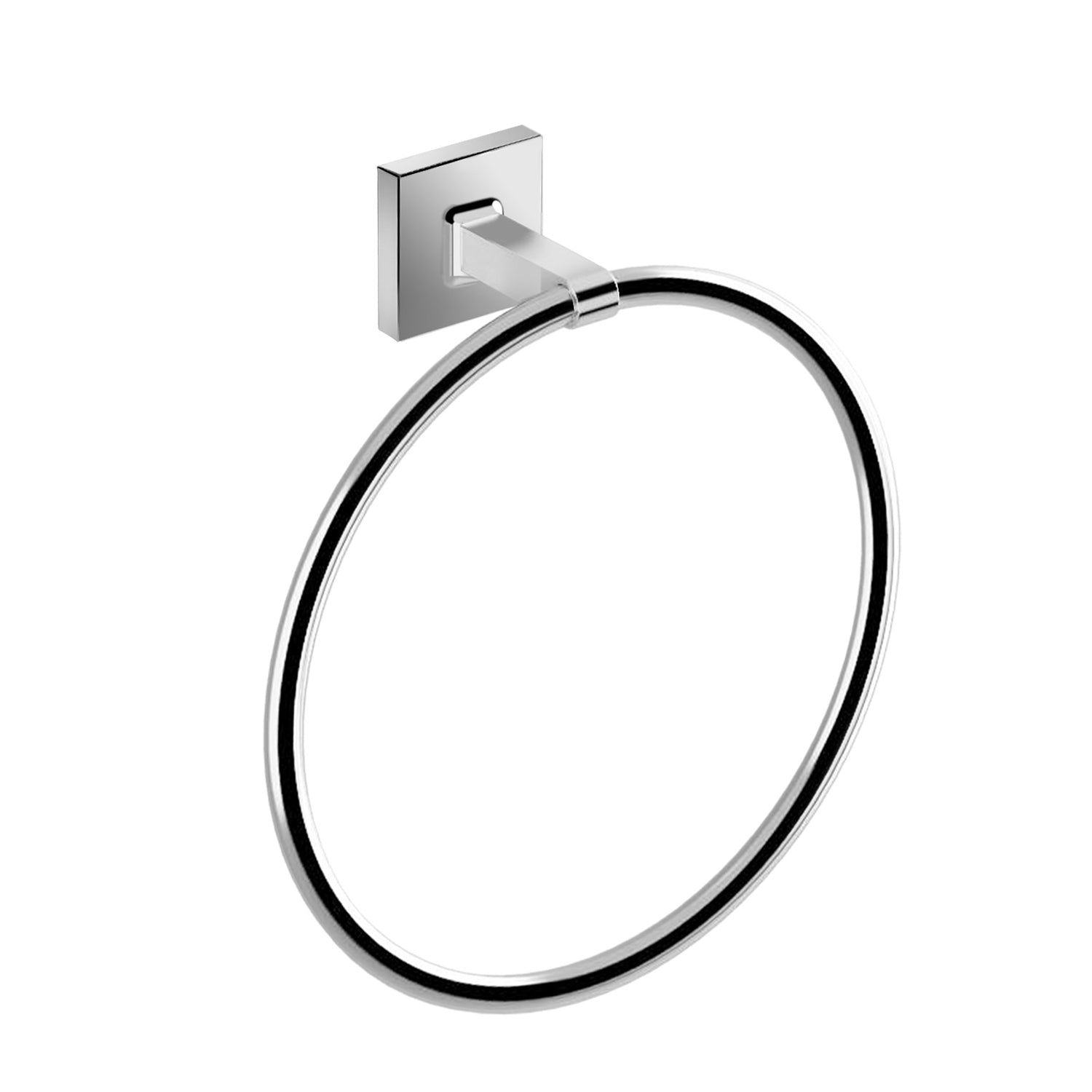 DAX Milano Towel Ring, Wall Mount, Brass Body, Brushed Nickel Finish, 7-7/8 x 2-7/16 x 8-11/16 Inches (DAX-GDC160172-BN)