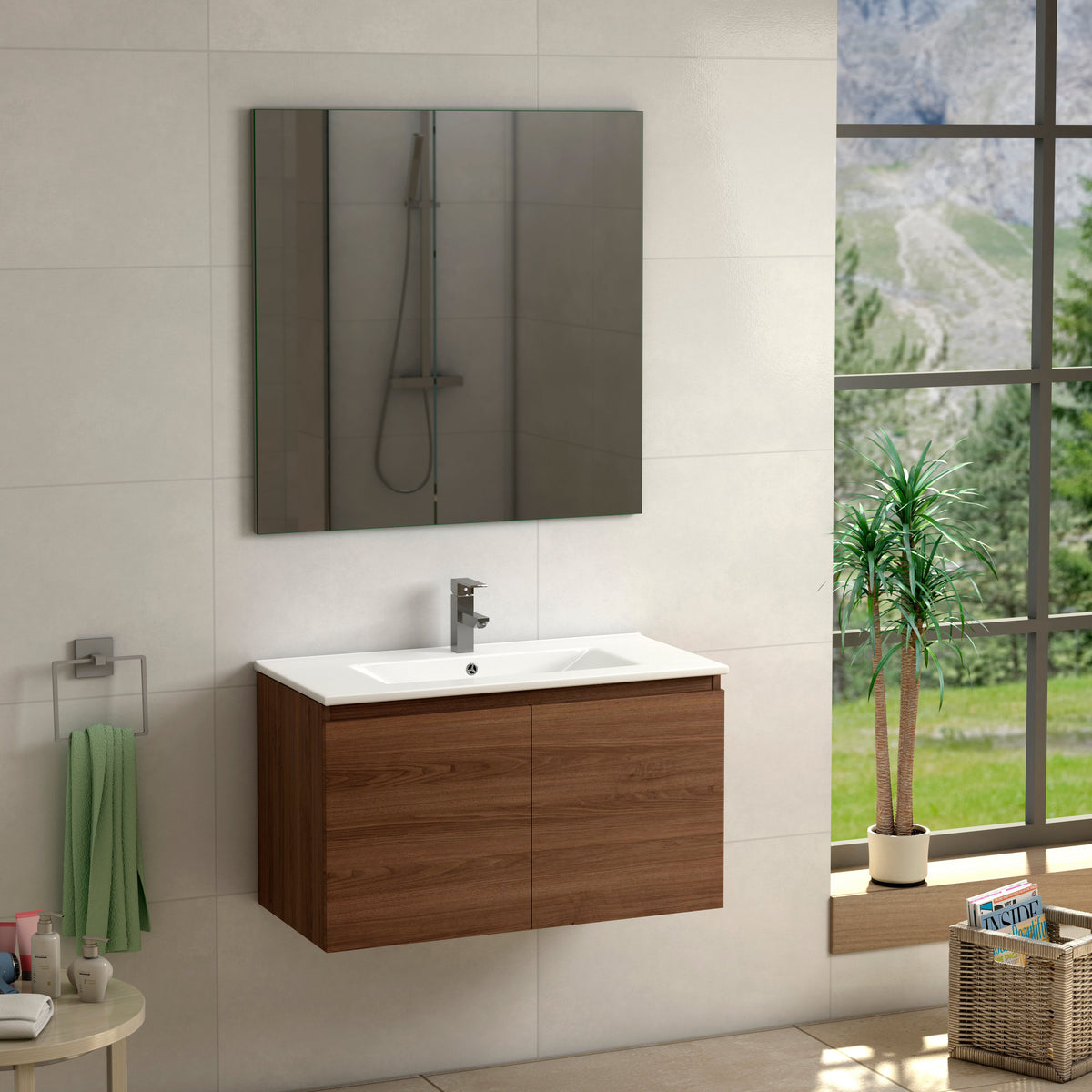 DAX Malibu Single Vanity with Ceramic Basin Included