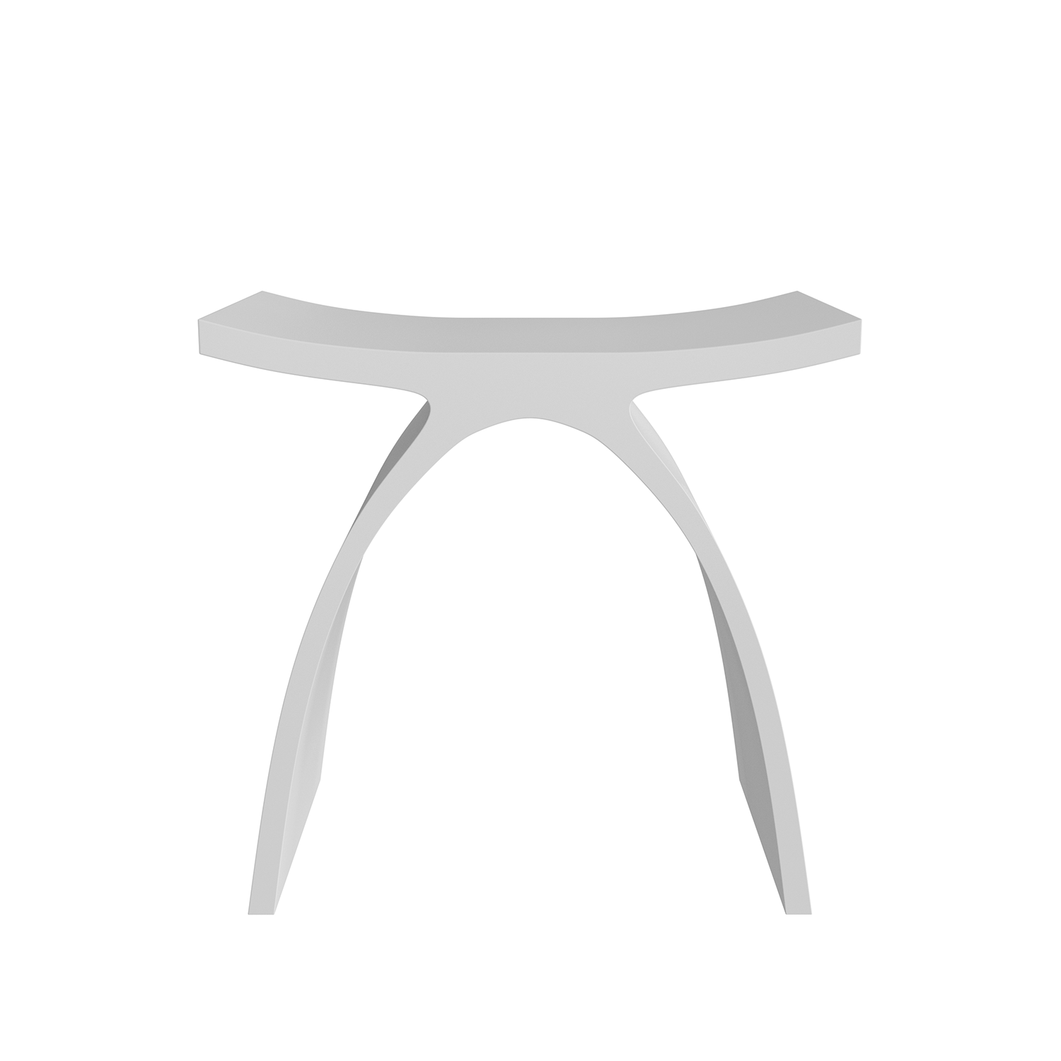 DAX Solid Surface Bathroom Stool, Standfree, Matte White Finish, 16-3/4 x 16-3/4 x 9-1/16 Inches (DAX-ST-01)