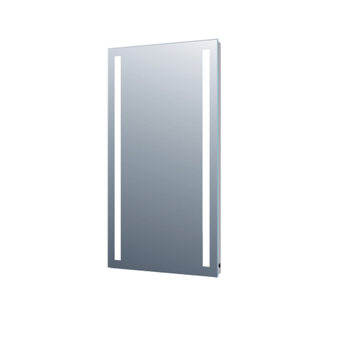 Luz helada vertical de espejo de 24". Respaldo de PVC con juntas de aluminio (DAX-TH-1)