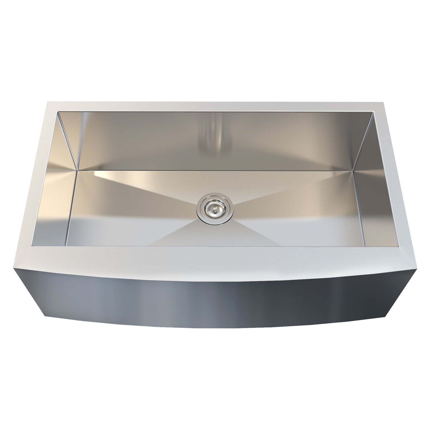 DAX Farmhouse Single Bowl Kitchen Sink, 18 Gauge Stainless Steel, Brushed Finish, 36 x 21 x 10 Inches (KA-3621R10)