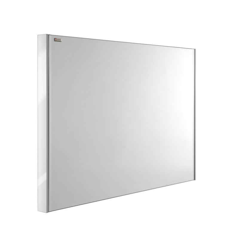 Espejo de tocador para baño de marco delgado de 24", montaje en pared, blanco, serie Barcelona de VALENZUELA