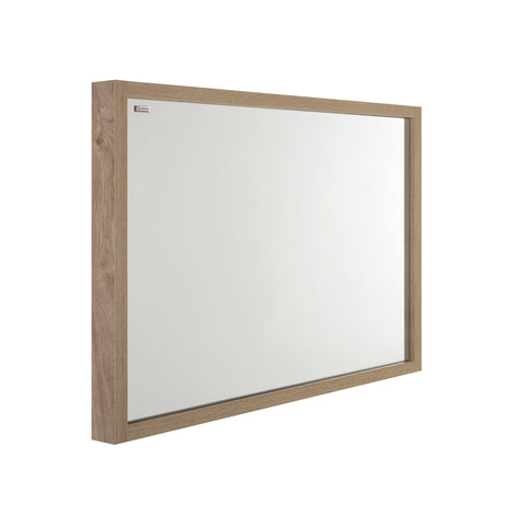 Espejo de tocador para baño con marco delgado de 40", montaje en pared, roble, Serie Tino by VALENZUELA