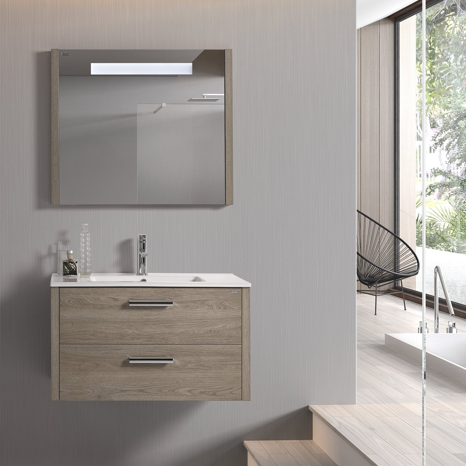 LED Backlit Bathroom Vanity Mirror, Wall Mount, Serie Nova by VALENZUELA