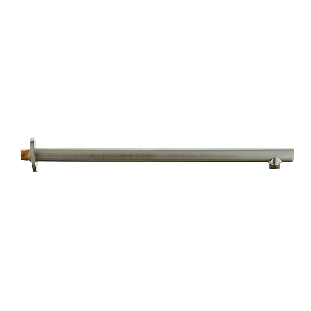 DAX Brass Round Shower Arm - 18" - Brushed Nickel Finish (DAX-1053-450-BN)