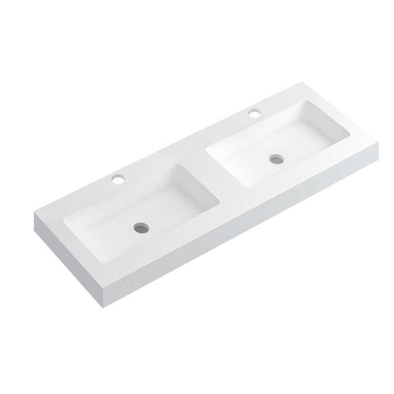 DAX Bayside Double Vanity Top 48 Inches w/ Integrated Matte Basin (DAX-BAY481AMB)