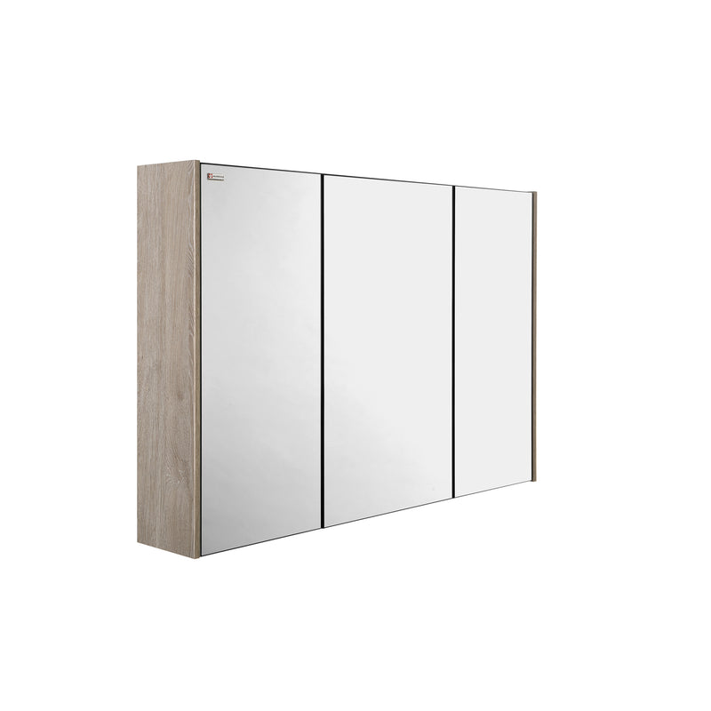 Espejo de Tocador para Baño con Botiquín 32", Soporte de Pared, 3 Puertas, Nube, Serie Barcelona by VALENZUELA